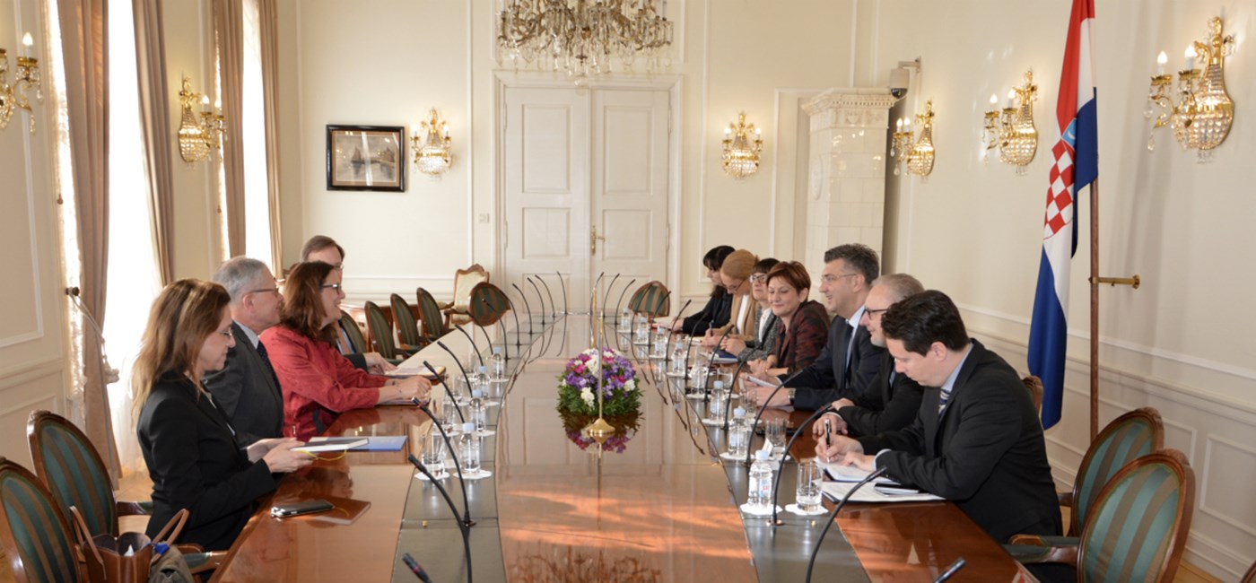 Predsjednik Vlade Plenković s povjerenicom Malmström: Cilj Hrvatske je punopravno članstvo u OECD-u